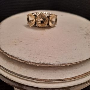 Size 10 3 stone citrine ring